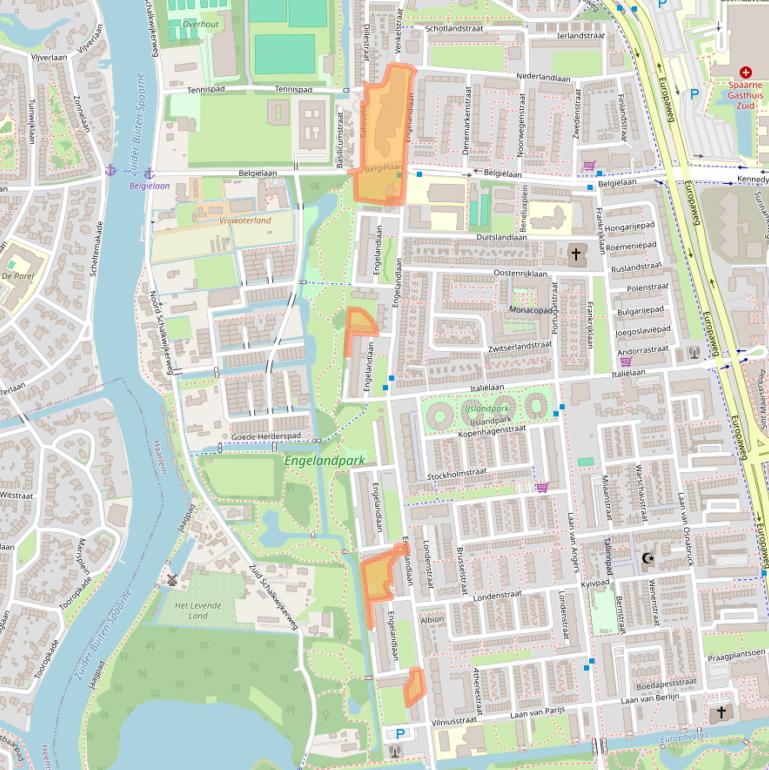 Kaart van postcodegebied 2034NA.