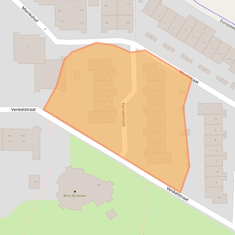 Kaart van postcodegebied 2034NX.