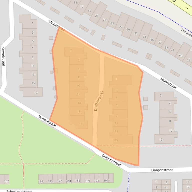 Kaart van postcodegebied 2034NZ.