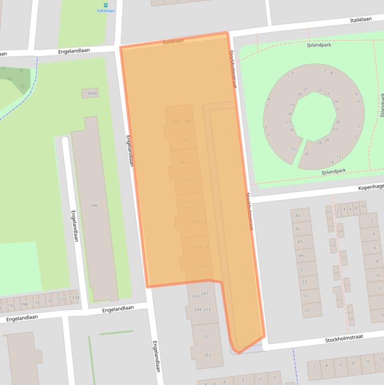 Kaart van postcodegebied 2034PM.