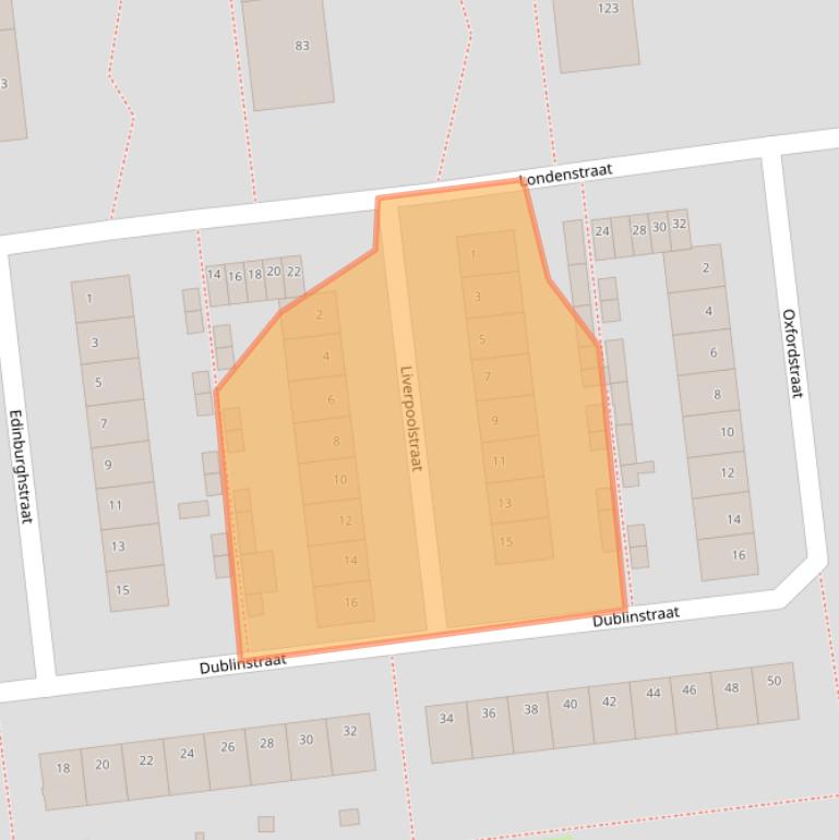 Kaart van postcodegebied 2034PX.