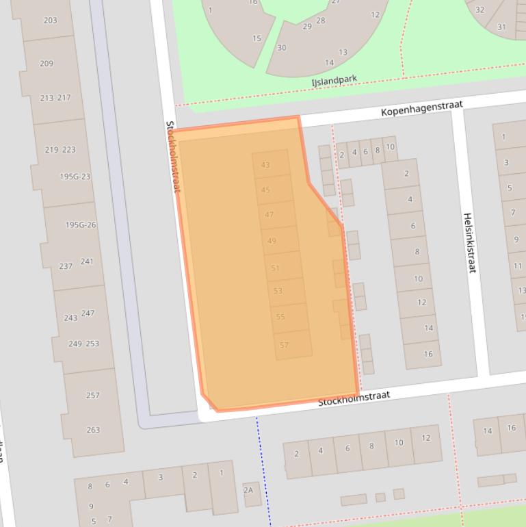 Kaart van postcodegebied 2034RG.