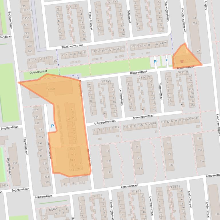 Kaart van postcodegebied 2034RM.
