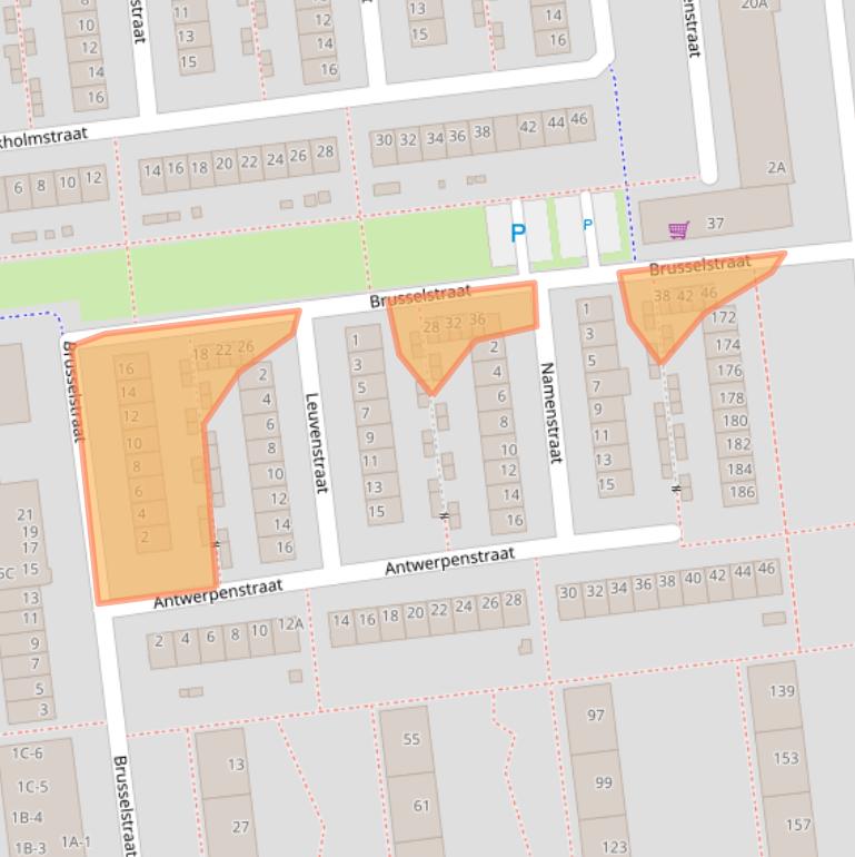 Kaart van postcodegebied 2034RN.