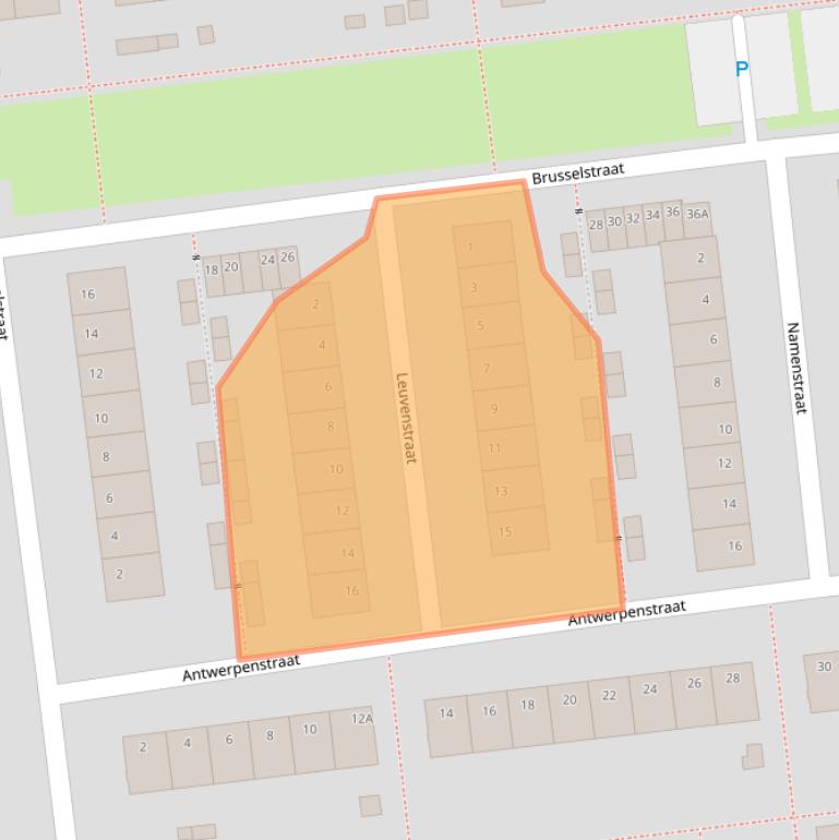 Kaart van postcodegebied 2034RP.