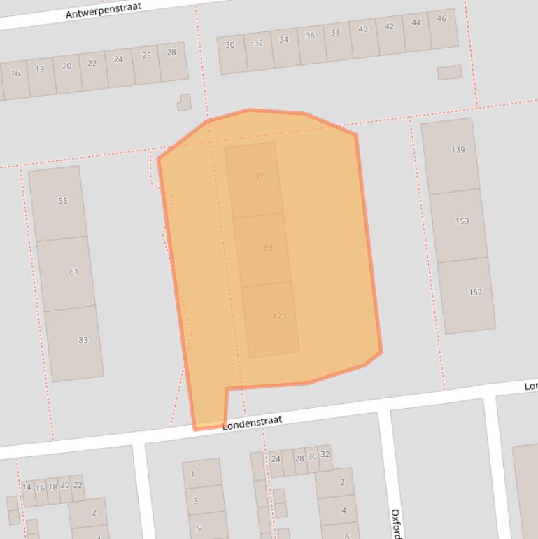 Kaart van postcodegebied 2034RW.