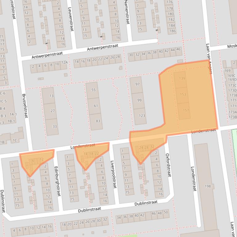 Kaart van postcodegebied 2034RX.