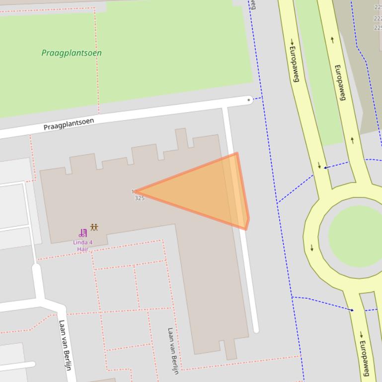 Kaart van postcodegebied 2034SC.