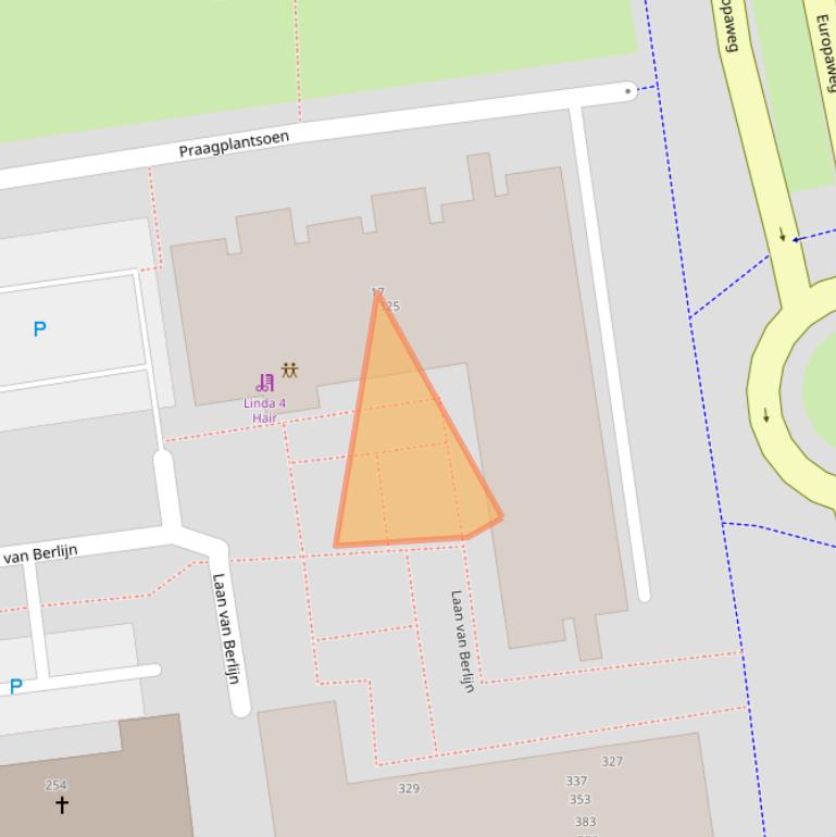 Kaart van postcodegebied 2034SG.