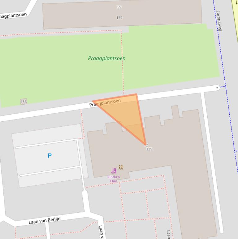 Kaart van postcodegebied 2034SH.