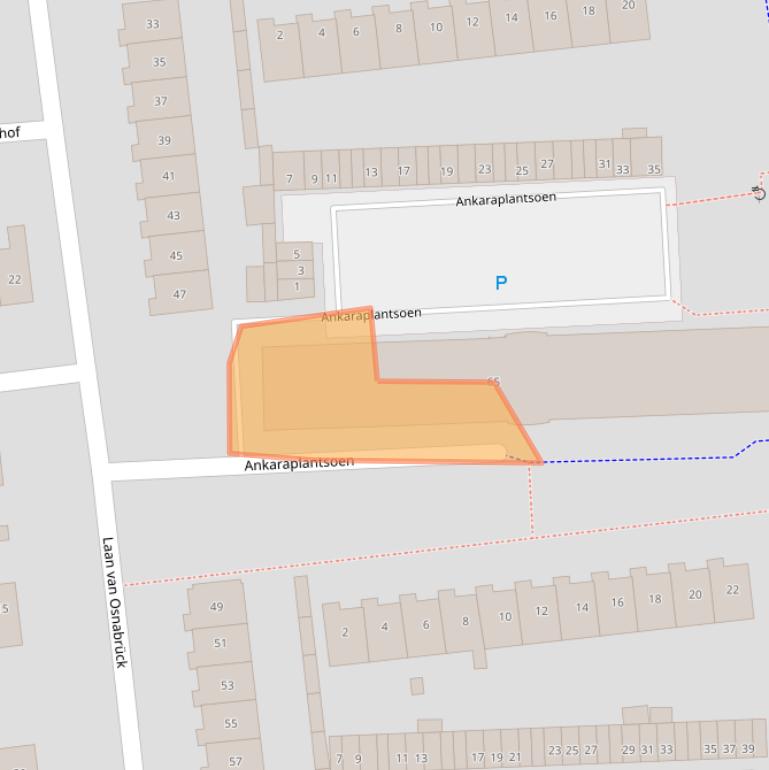 Kaart van postcodegebied 2034TS.