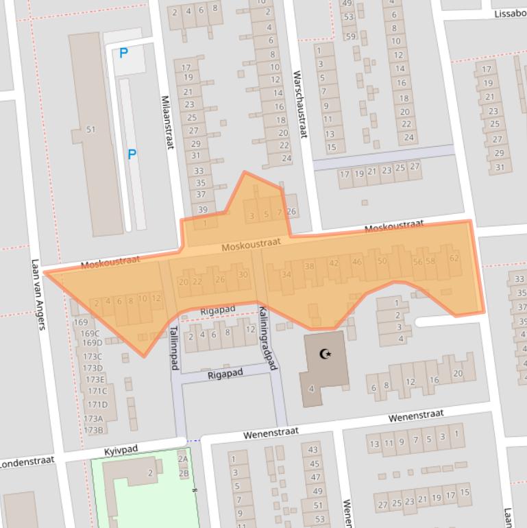 Kaart van postcodegebied 2034TZ.