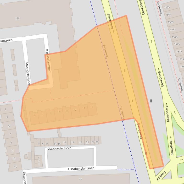 Kaart van postcodegebied 2034VB.