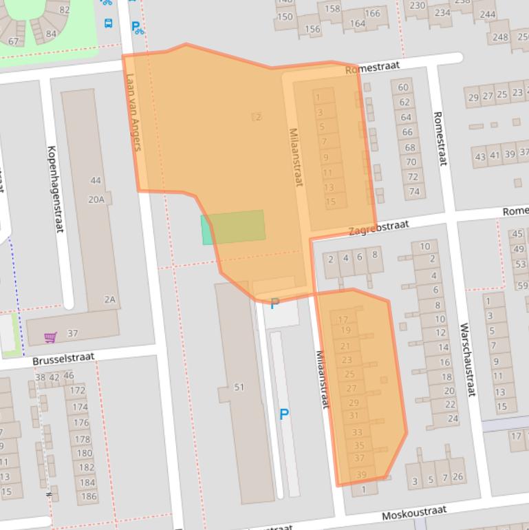 Kaart van postcodegebied 2034VC.