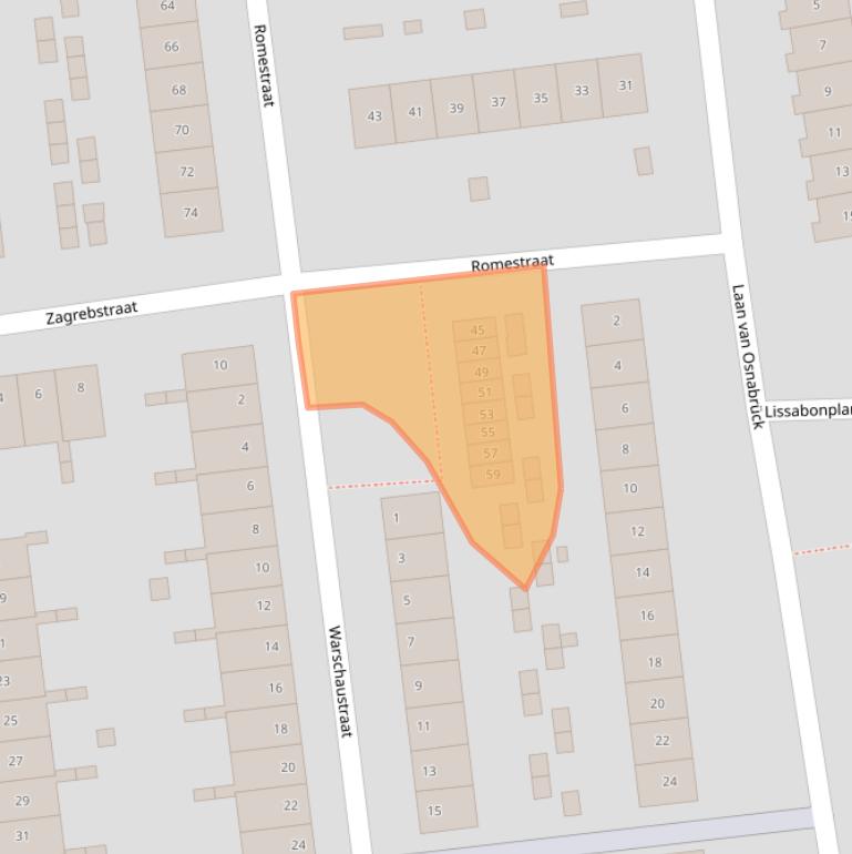 Kaart van postcodegebied 2034VE.