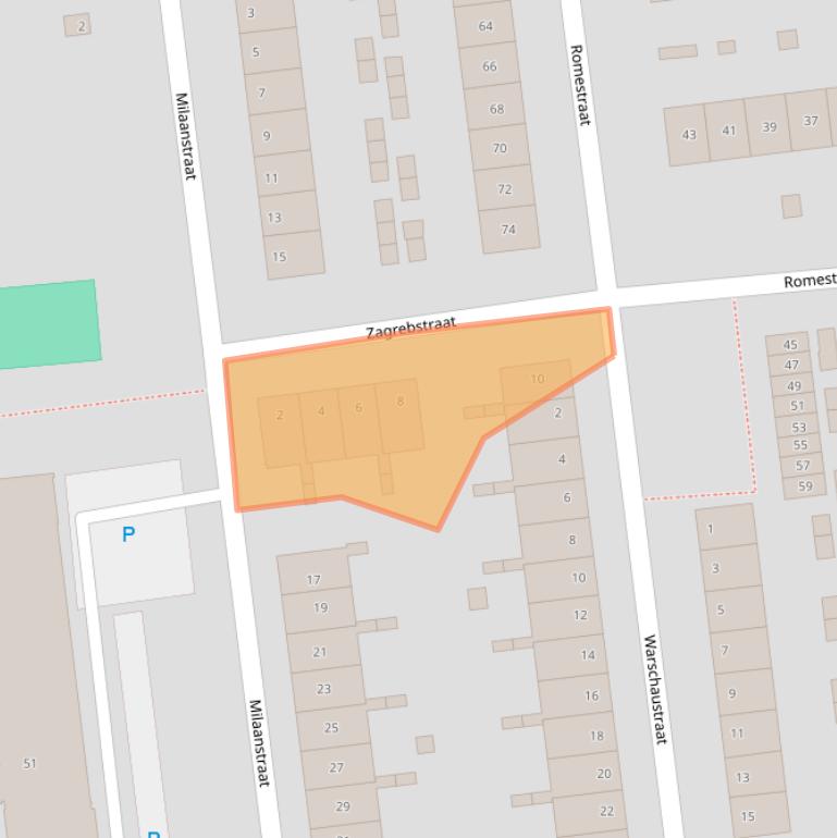 Kaart van postcodegebied 2034VH.