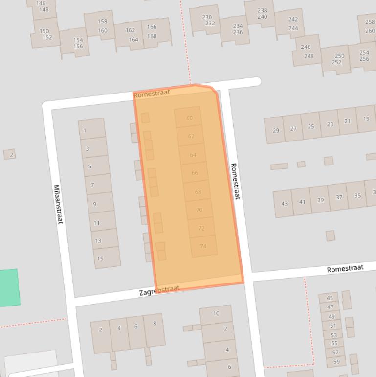 Kaart van postcodegebied 2034VJ.