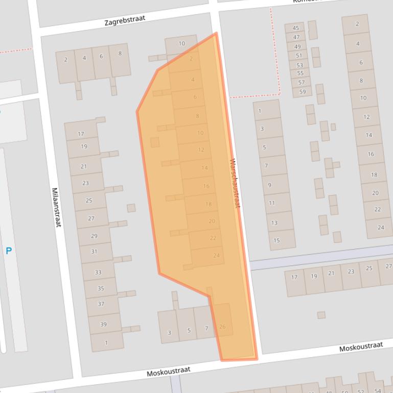 Kaart van postcodegebied 2034VL.