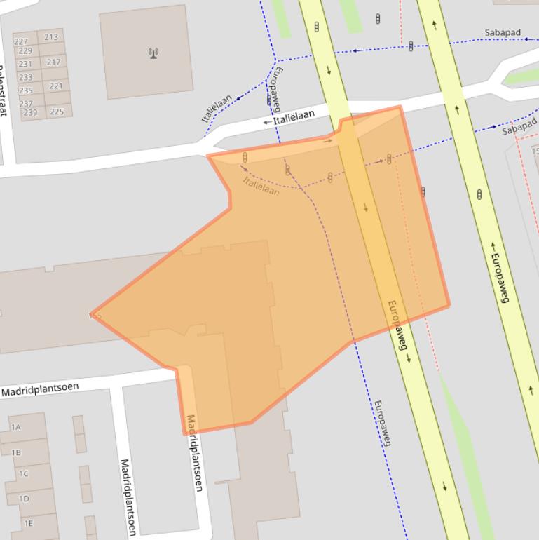 Kaart van postcodegebied 2034VN.