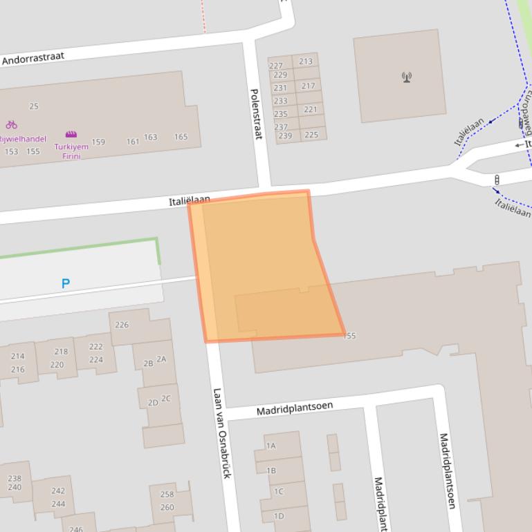 Kaart van postcodegebied 2034VP.