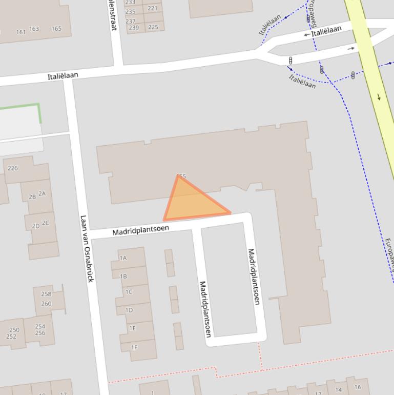 Kaart van postcodegebied 2034VS.