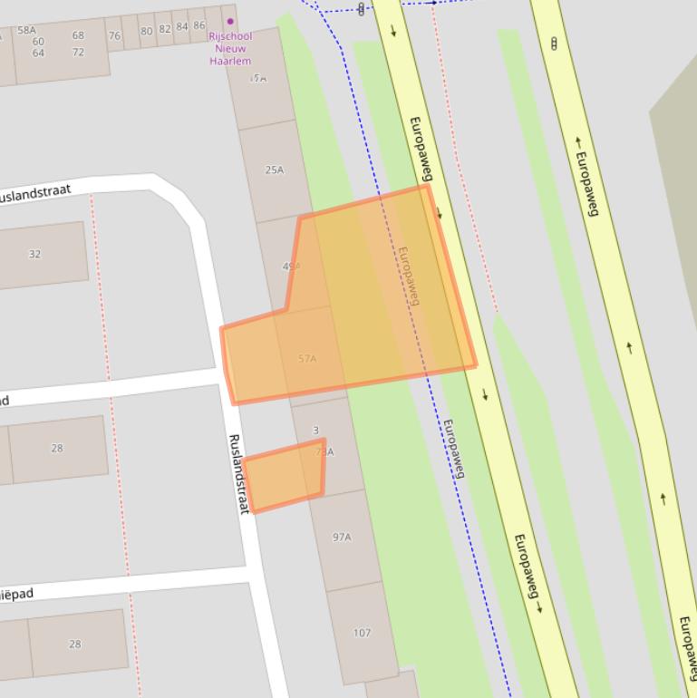 Kaart van postcodegebied 2034XB.