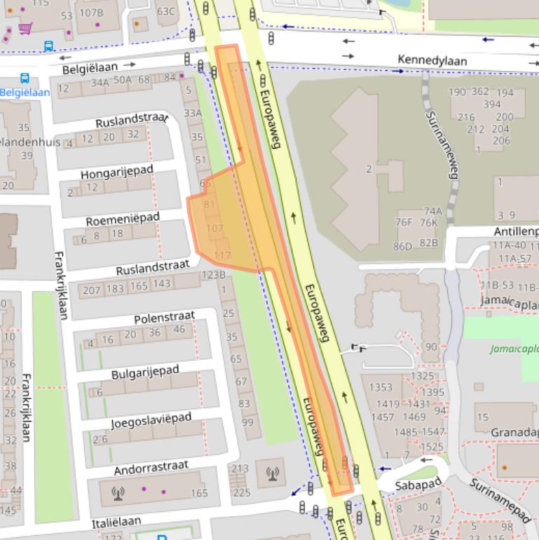 Kaart van postcodegebied 2034XC.