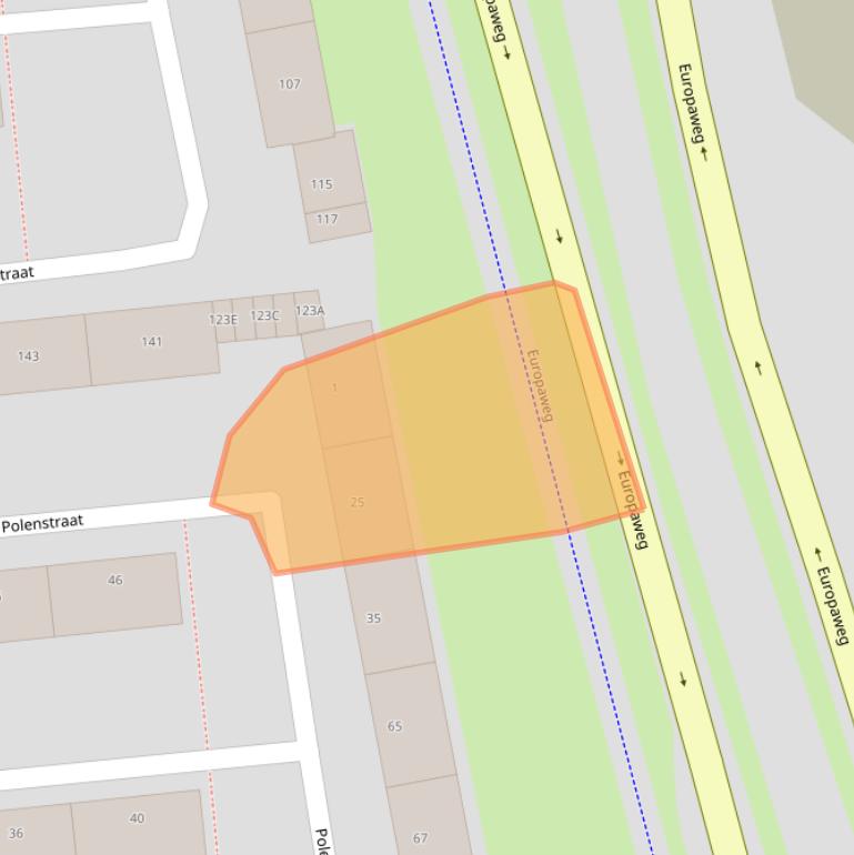 Kaart van postcodegebied 2034XK.