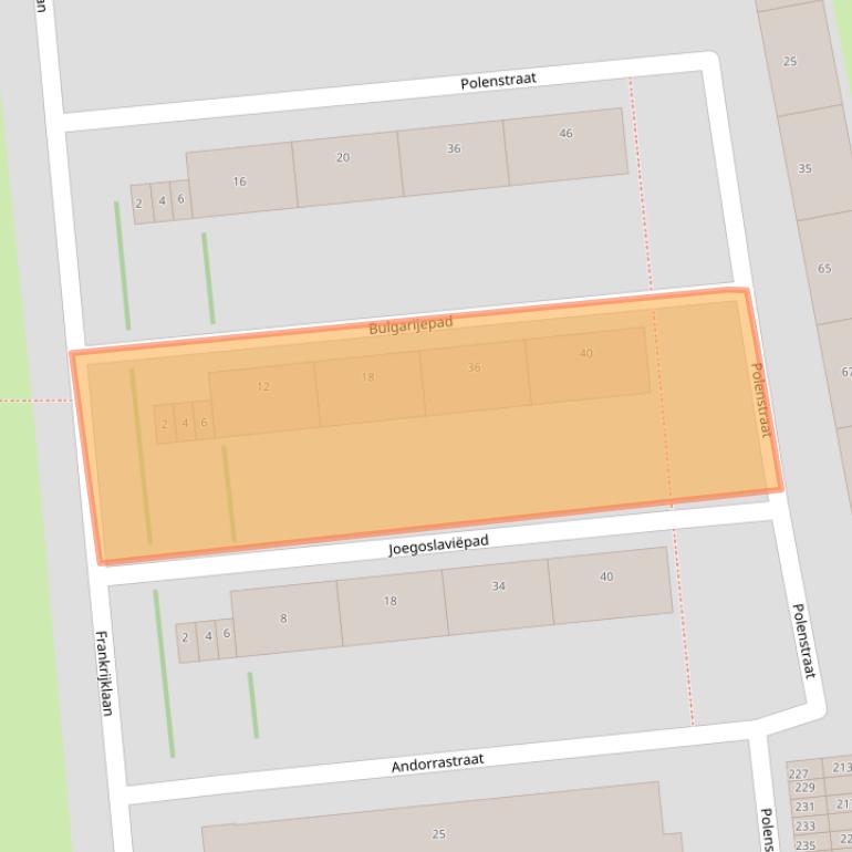 Kaart van postcodegebied 2034XS.