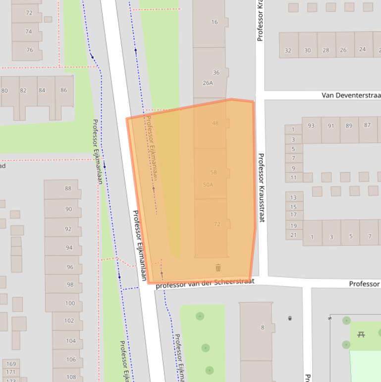 Kaart van postcodegebied 2035AG.