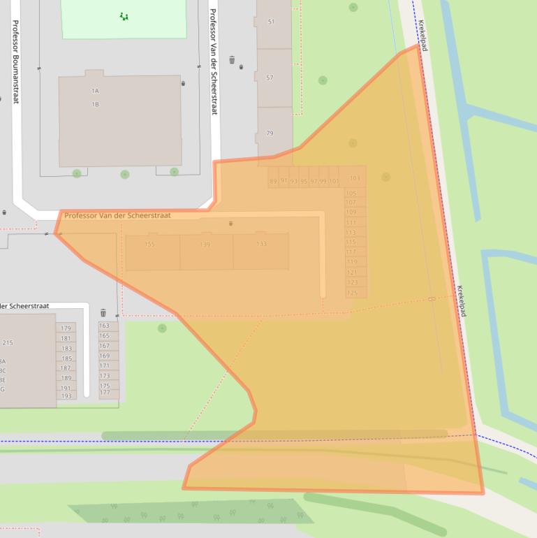 Kaart van postcodegebied 2035AL.