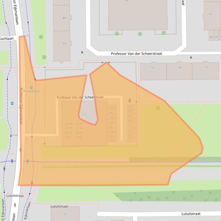 Kaart van postcodegebied 2035AM.