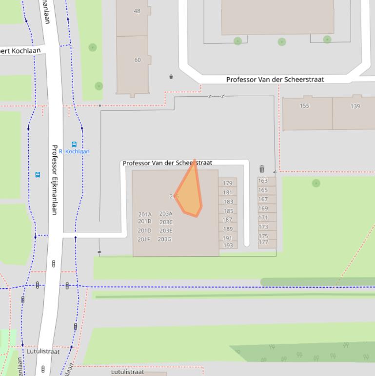 Kaart van postcodegebied 2035AP.