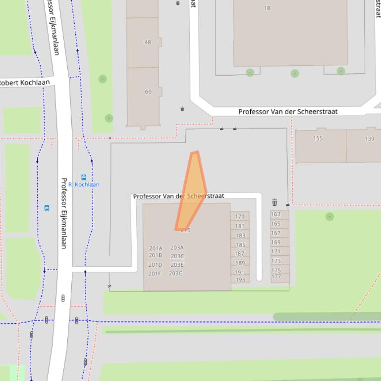 Kaart van postcodegebied 2035AR.