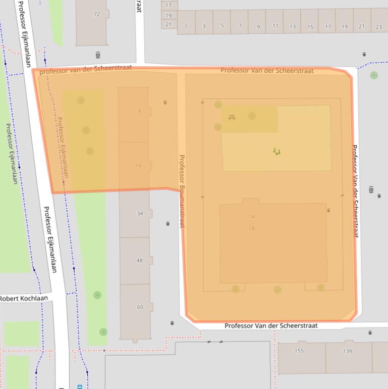 Kaart van postcodegebied 2035AS.