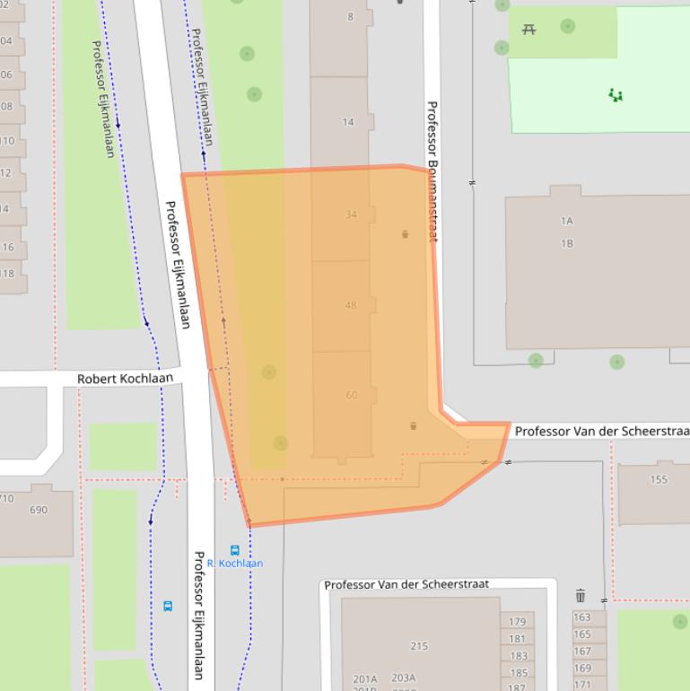 Kaart van postcodegebied 2035AT.