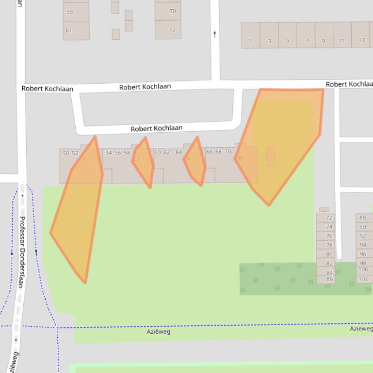 Kaart van postcodegebied 2035BC.