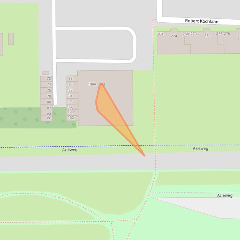 Kaart van postcodegebied 2035BE.