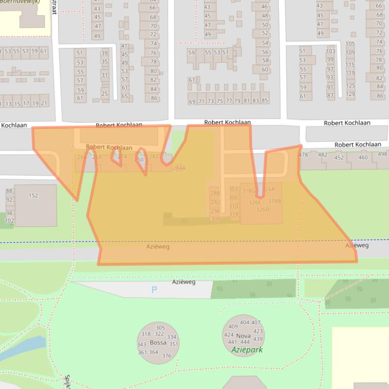 Kaart van postcodegebied 2035BK.