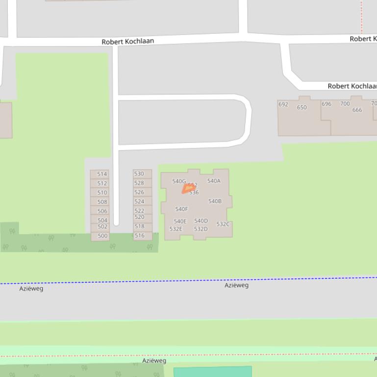 Kaart van postcodegebied 2035BS.