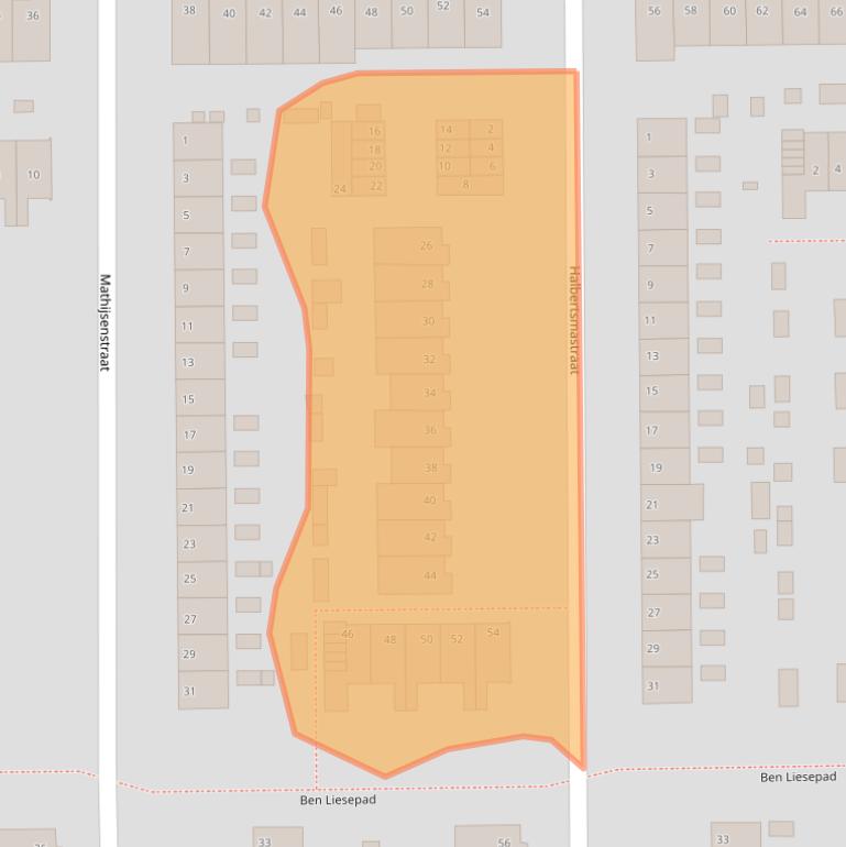 Kaart van postcodegebied 2035CH.