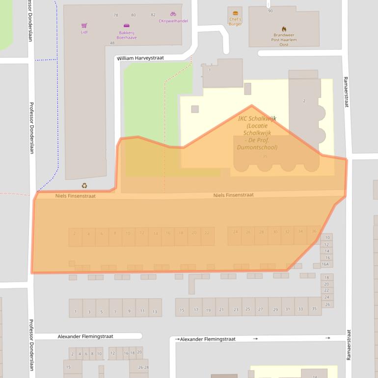 Kaart van postcodegebied 2035CZ.