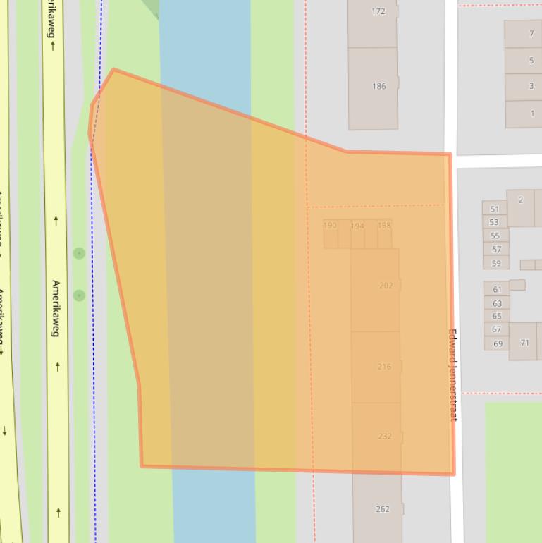 Kaart van postcodegebied 2035ET.