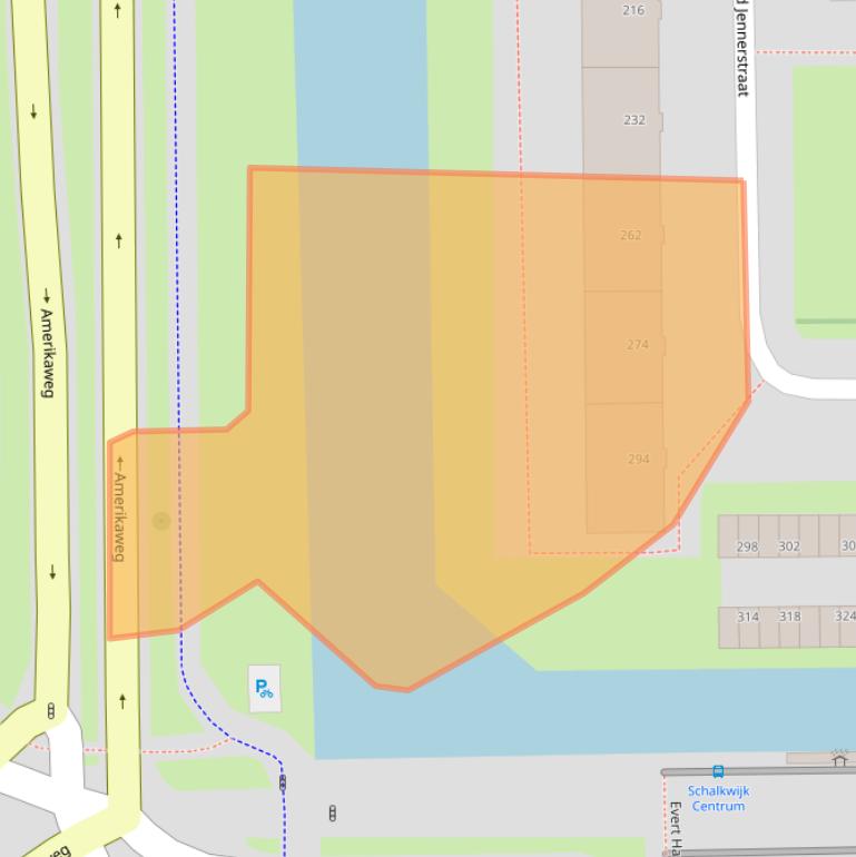 Kaart van postcodegebied 2035EV.
