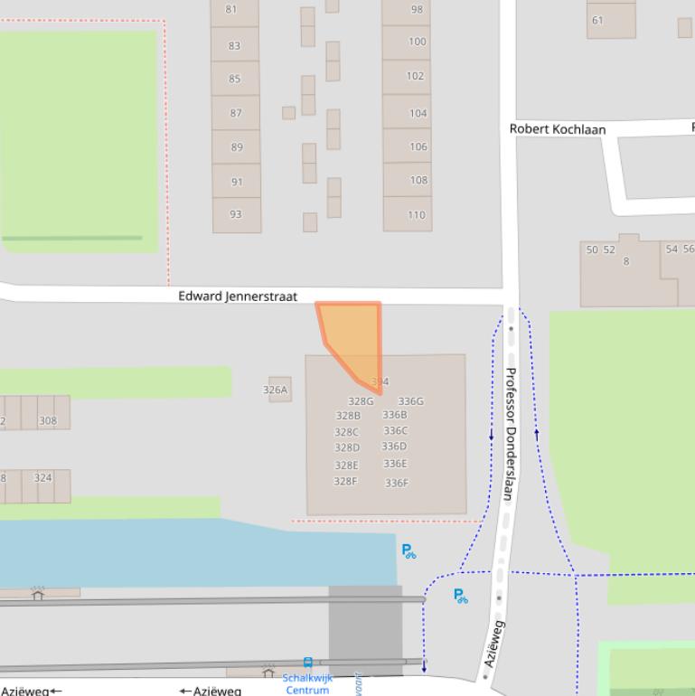 Kaart van postcodegebied 2035EZ.