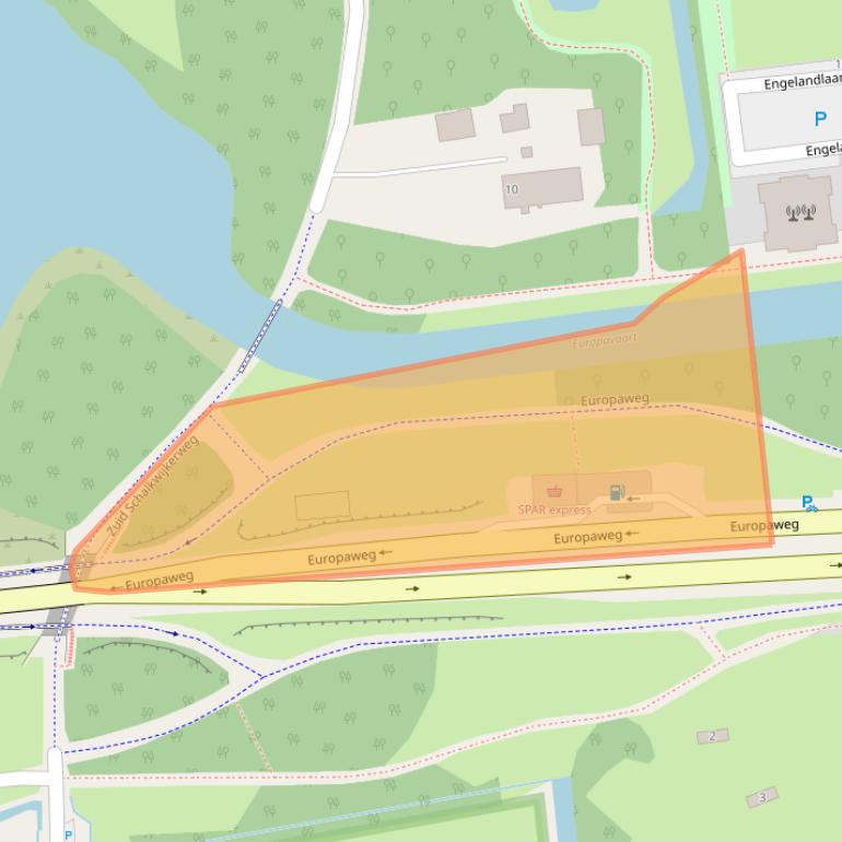 Kaart van postcodegebied 2035GX.