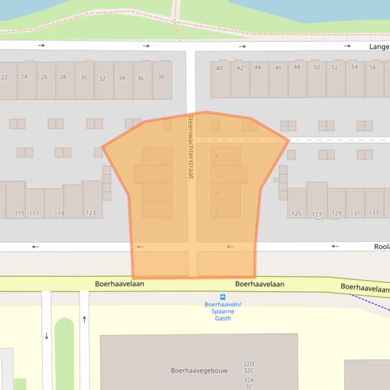 Kaart van postcodegebied 2035LJ.