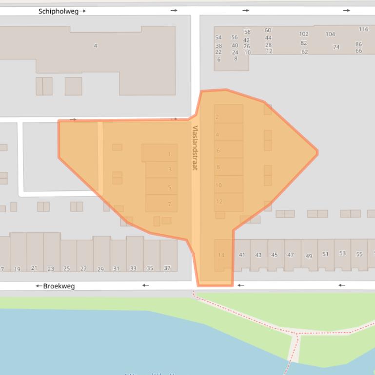 Kaart van postcodegebied 2035LL.