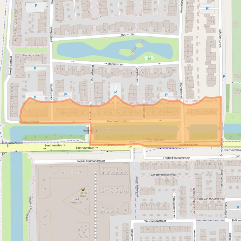 Kaart van postcodegebied 2035PC.