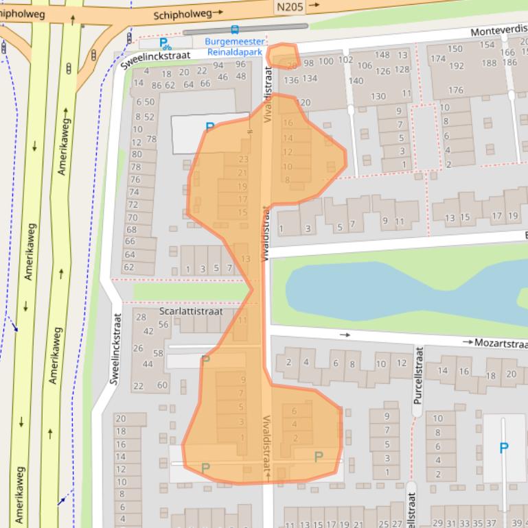 Kaart van postcodegebied 2035PE.